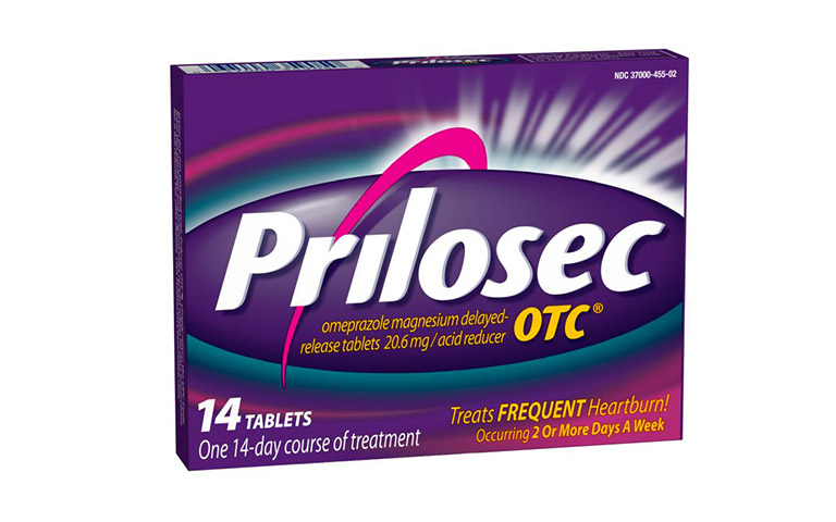 Prilosec OTC chứa hoạt chất ức chế bơm proton Omeprazole
