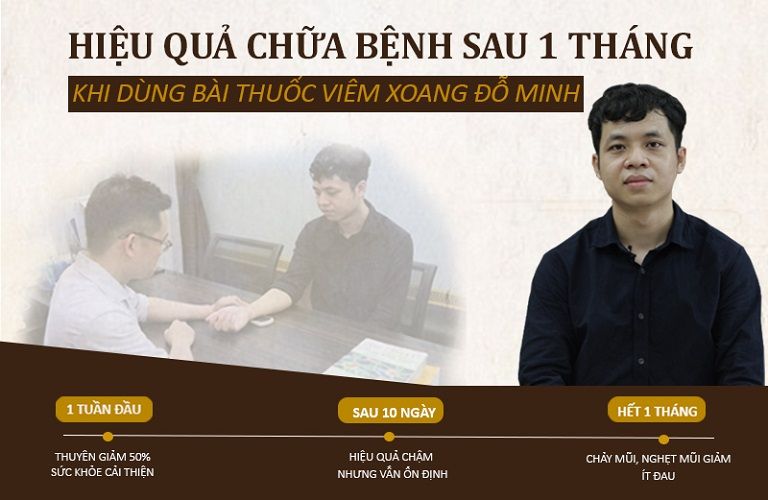 Hiệu quả sau 1 tháng điều trị của anh Linh tại nhà thuốc Đỗ Minh Đường