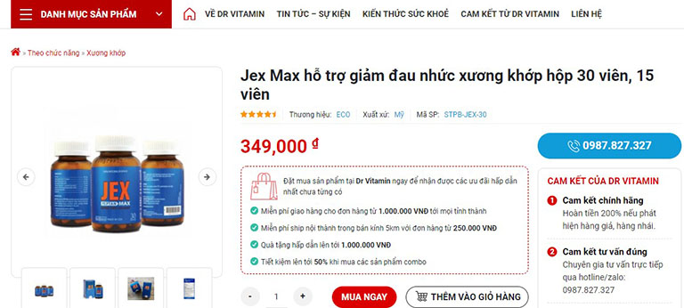 Jex Max được bán tại Dr Vitamin