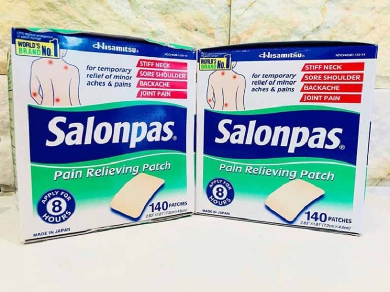 Miếng dán giảm đau vai gáy Salonpas xuất xứ từ Mỹ