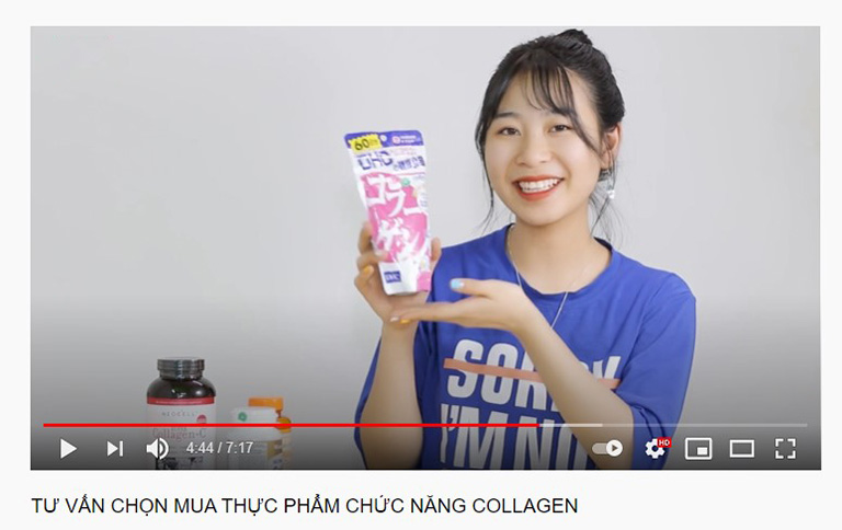 Nhiều youtuber review viên uống collagen DHC