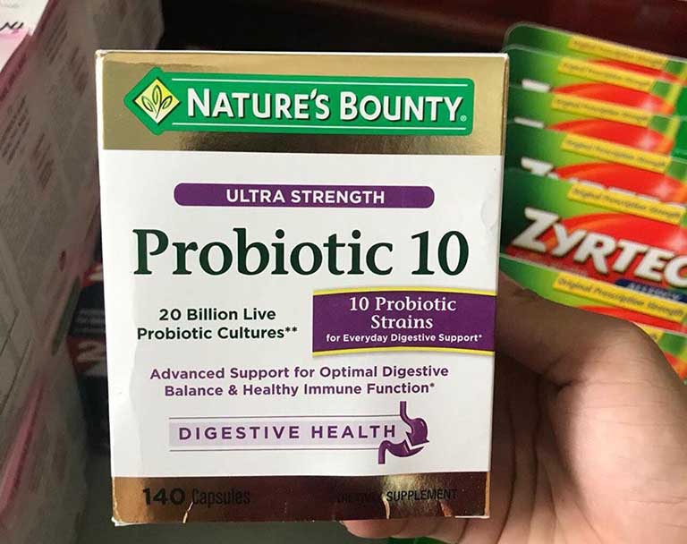 Probiotic 10 Nature’s Bounty hỗ trợ hệ tiêu hóa và đường ruột