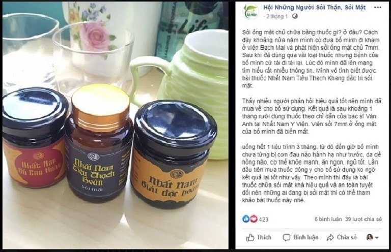Chia sẻ của khách hàng trên group facebook về Nhất Nam Tiêu Thạch Khang