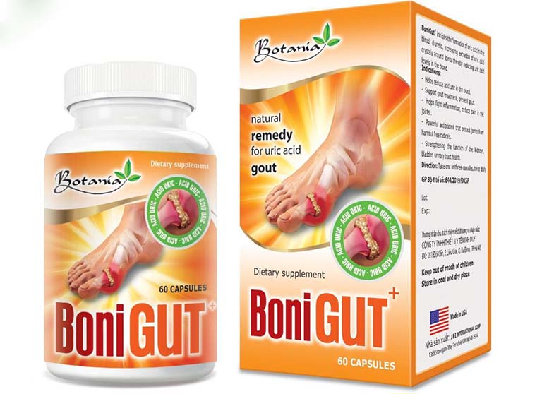 BoniGut là sản phẩm đến từ Canada và có nhiều công dụng tốt với bệnh nhân bị gout