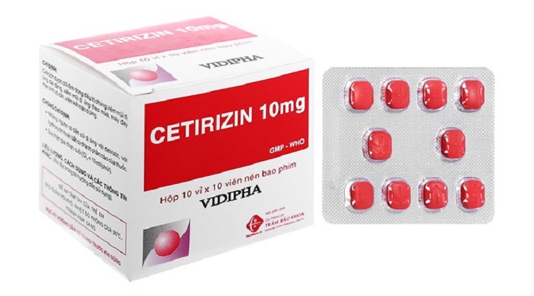 Thuốc dạng viên nén Cetirizine điều trị chàm và các dạng dị ứng da khác