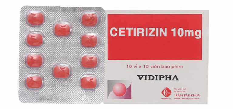 Thuốc trị ngứa da mặt tốt nhất Cetirizine được nhiều người tin dùng