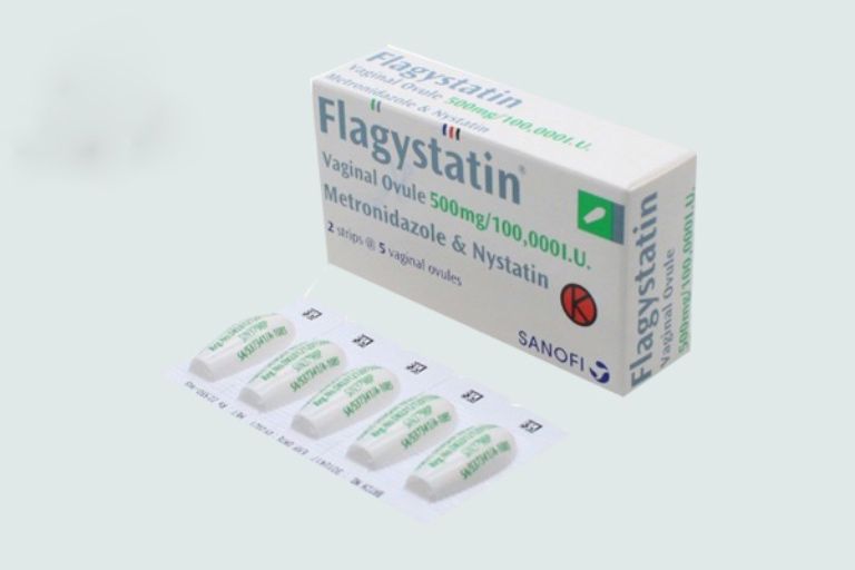 Thuốc đặt trị viêm cổ tử cung và phụ khoa Flagystatin