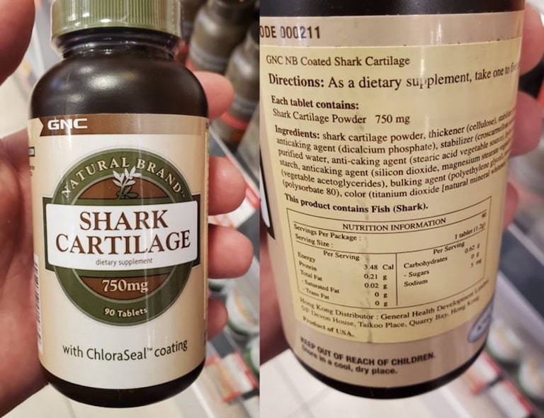 Thuốc trị gai cột sống của Mỹ GNC Shark Cartilage 750mg chiết xuất sụn vi cá mập