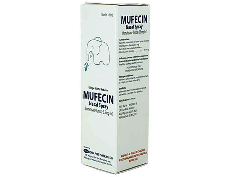 Mufecin thuốc xịt mũi đặc trị viêm xoang, viêm mũi