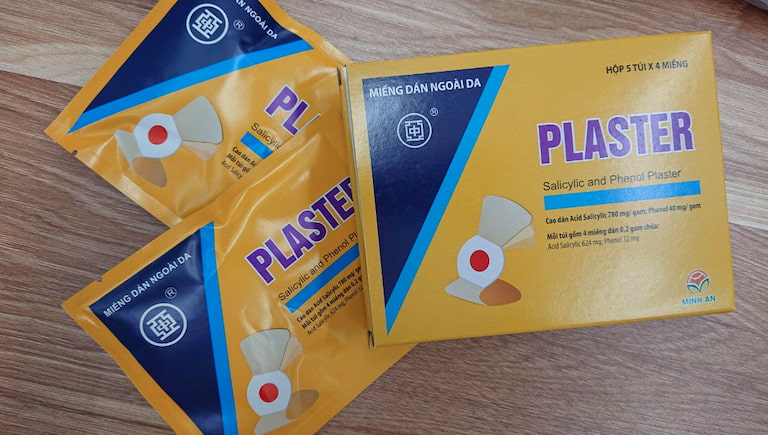 Plasters là miếng dán trị mụn cóc, được nhập khẩu bởi Công ty CP Dược Trung Ương Mediplantex