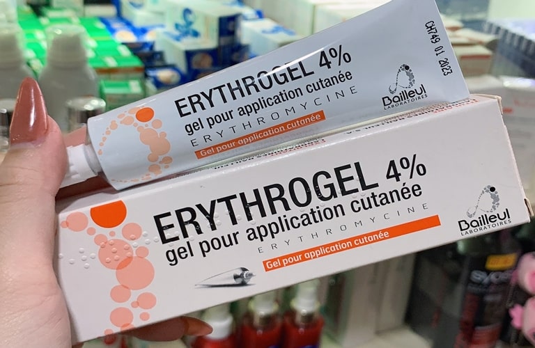 Erythromycin 4% thuốc bôi trị mụn hiệu quả